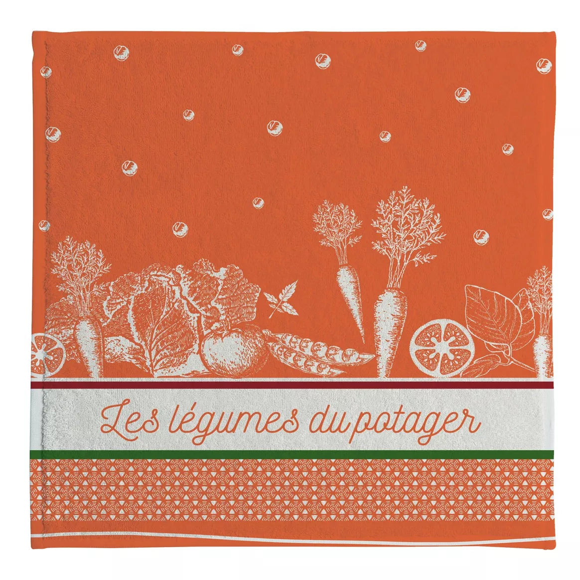 Carré éponge 50*50 orange légumes COUCKE