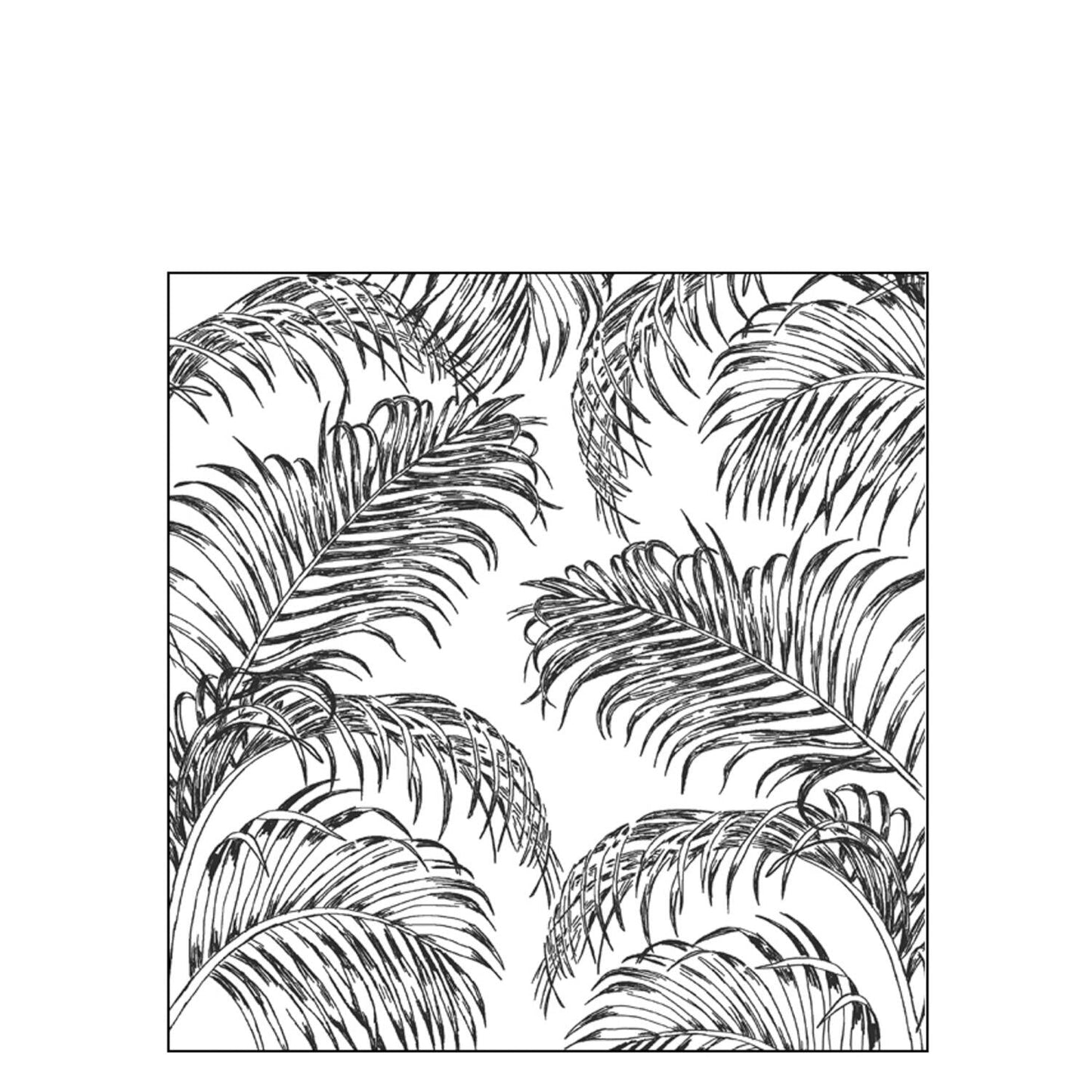 Serviette papier PM feuille palmier noir JLINE