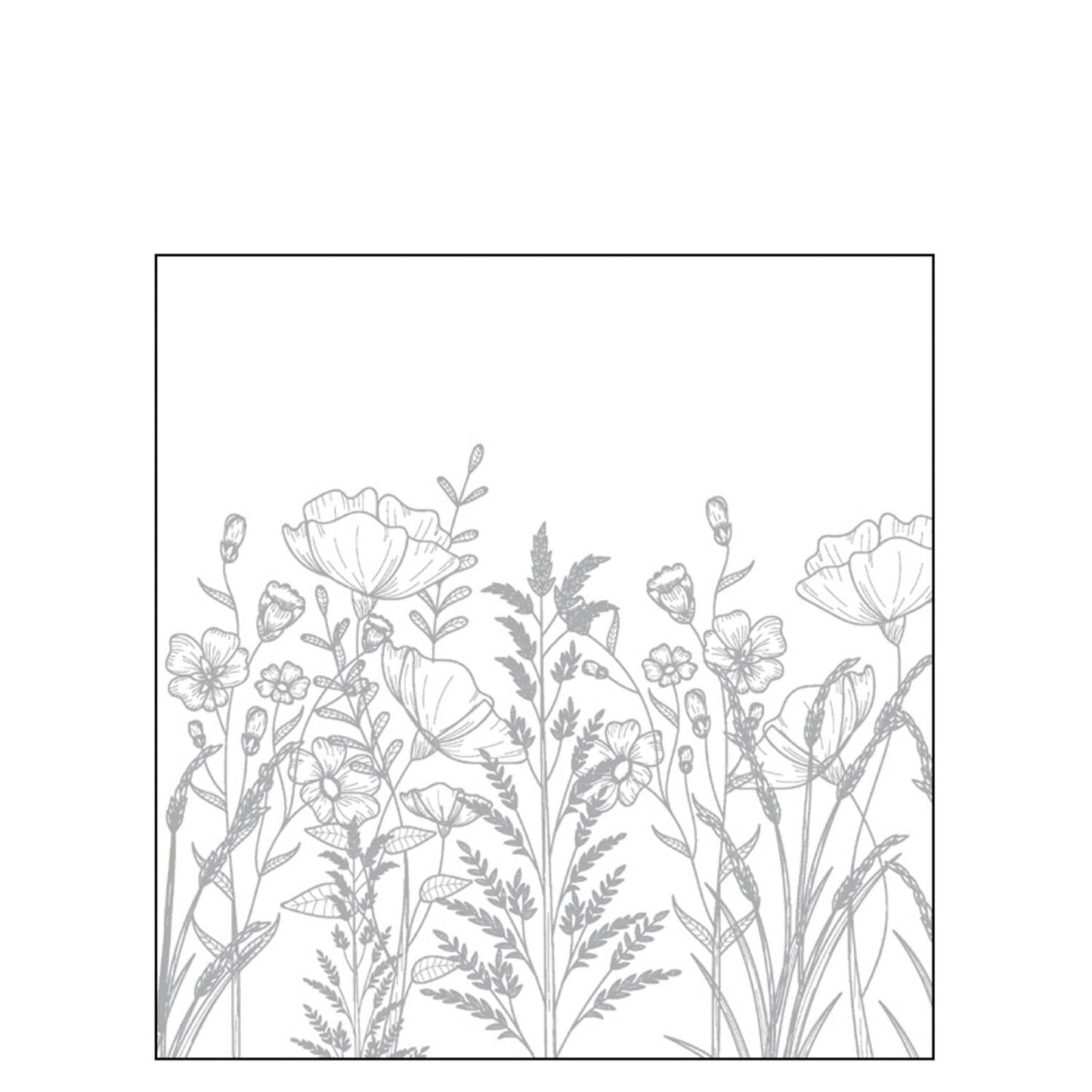Serviette papier PM fleurs gris JLINE