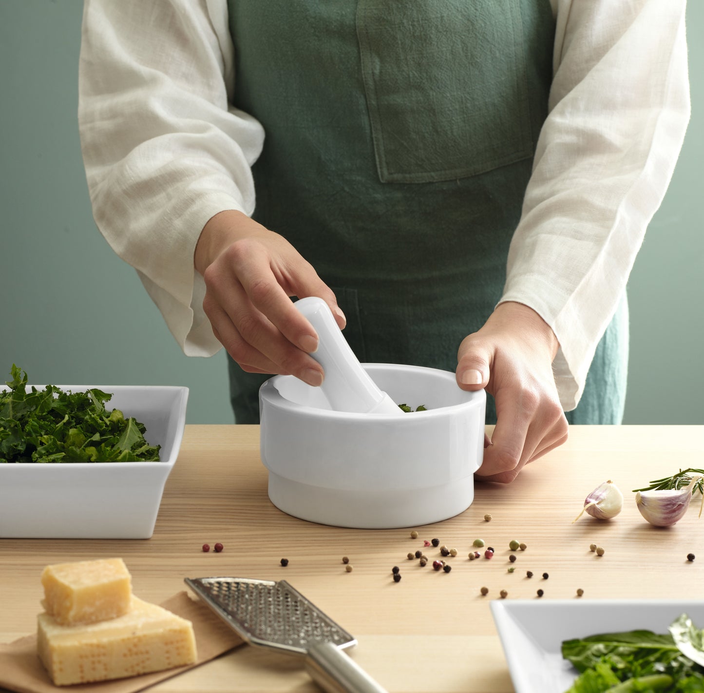 Mortier + pilon porcelaine ASA