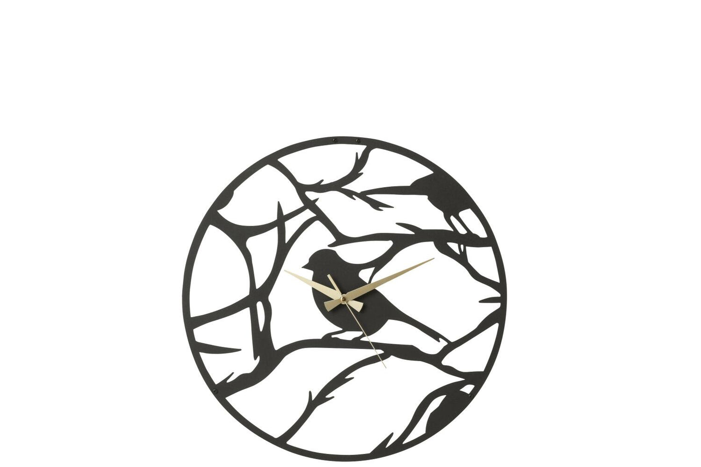 Horloge oiseau métal noir JLINE