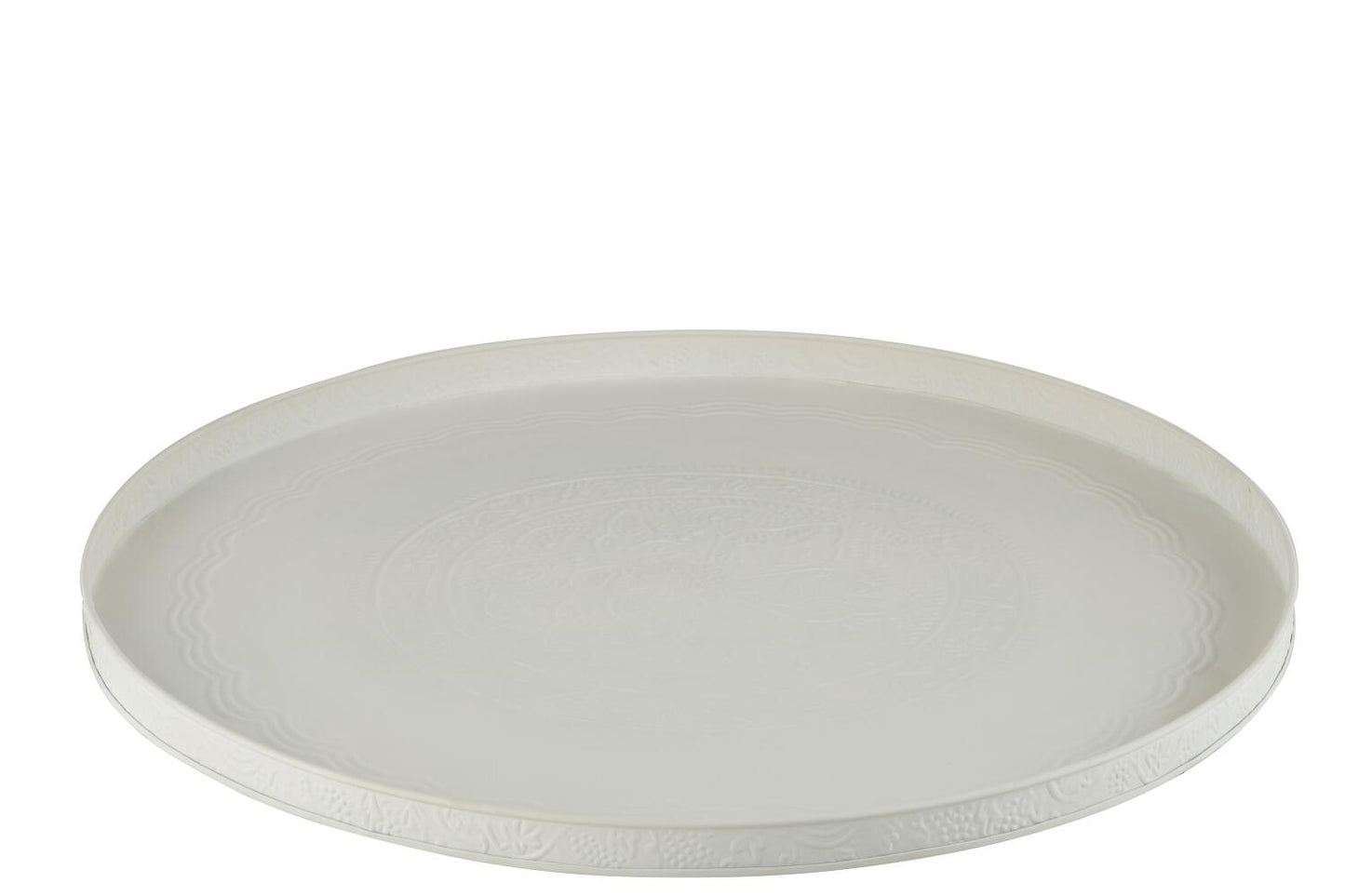Plateau rond blanc métal diam60 JLINE