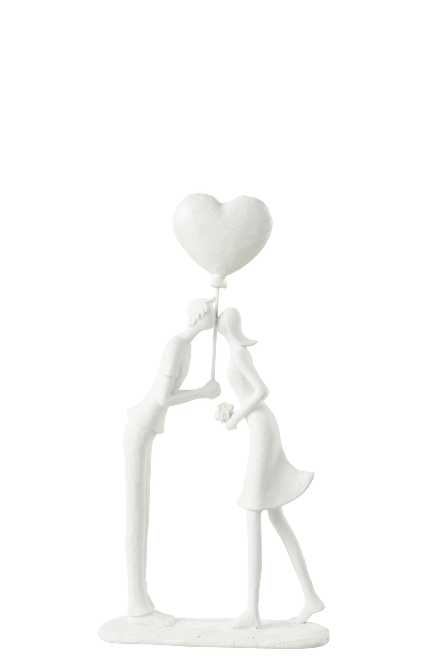 Couple bisou cœur blanc JLINE