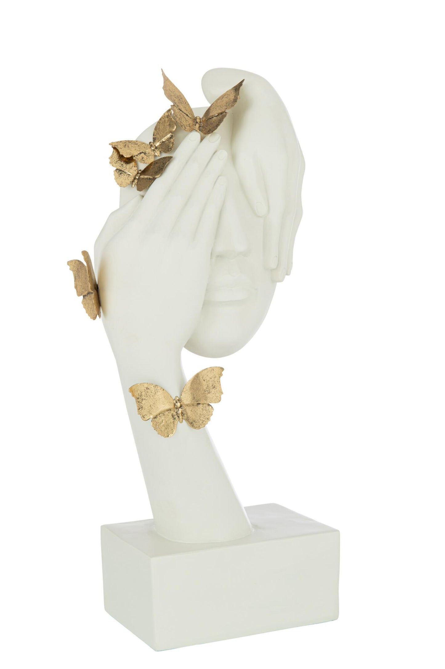 Visage papillons BLANC/OR JLINE