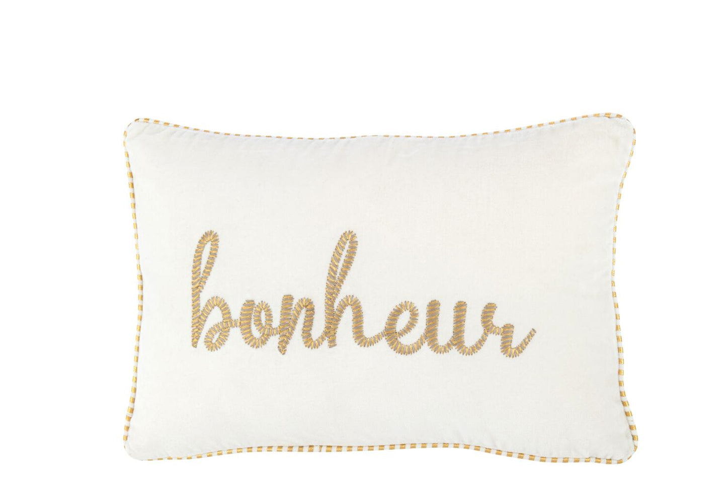 COUSSIN BONHEUR BLANC/OR JLINE
