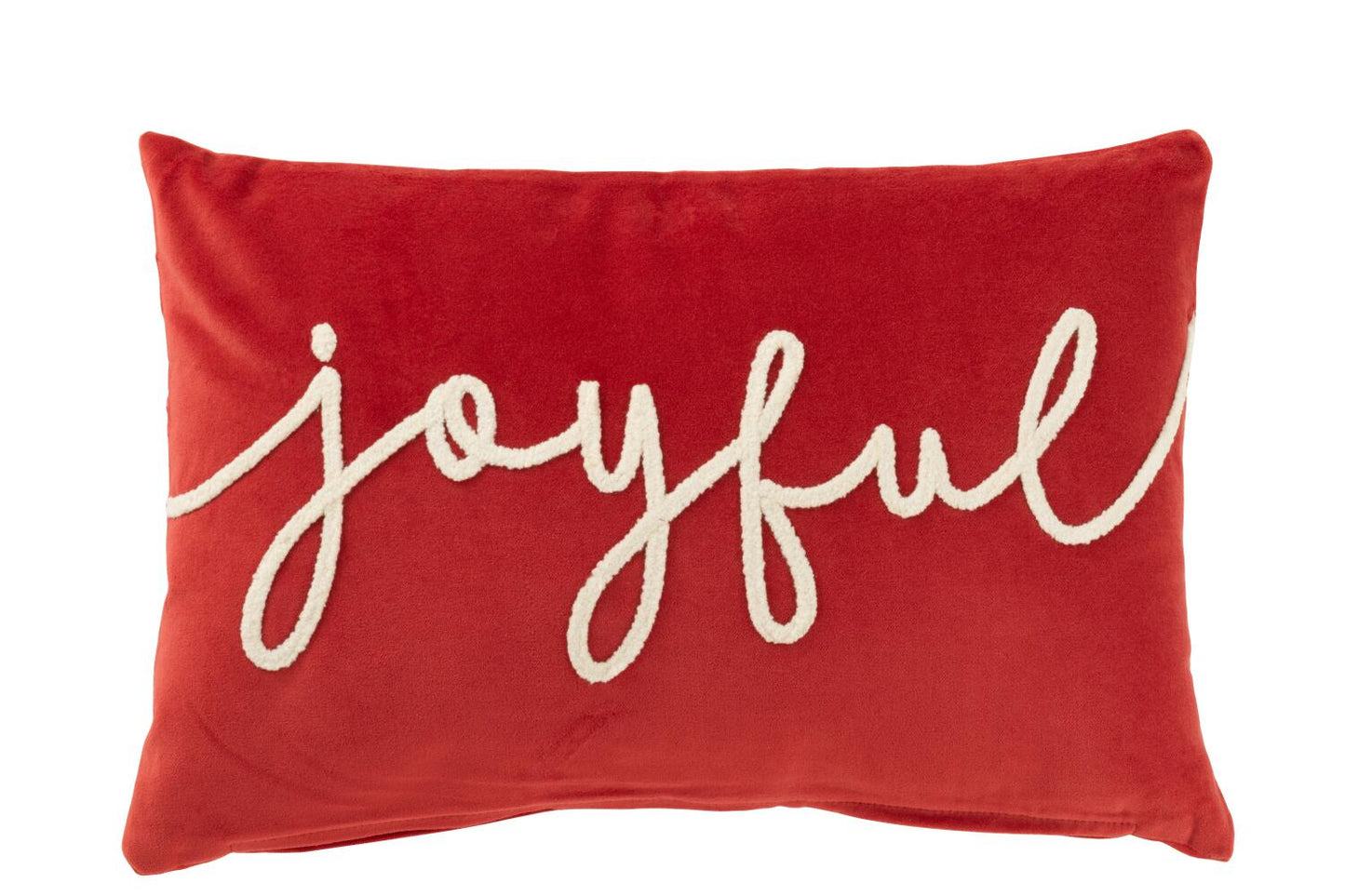 Coussin Joyful velours ROUGE JLINE