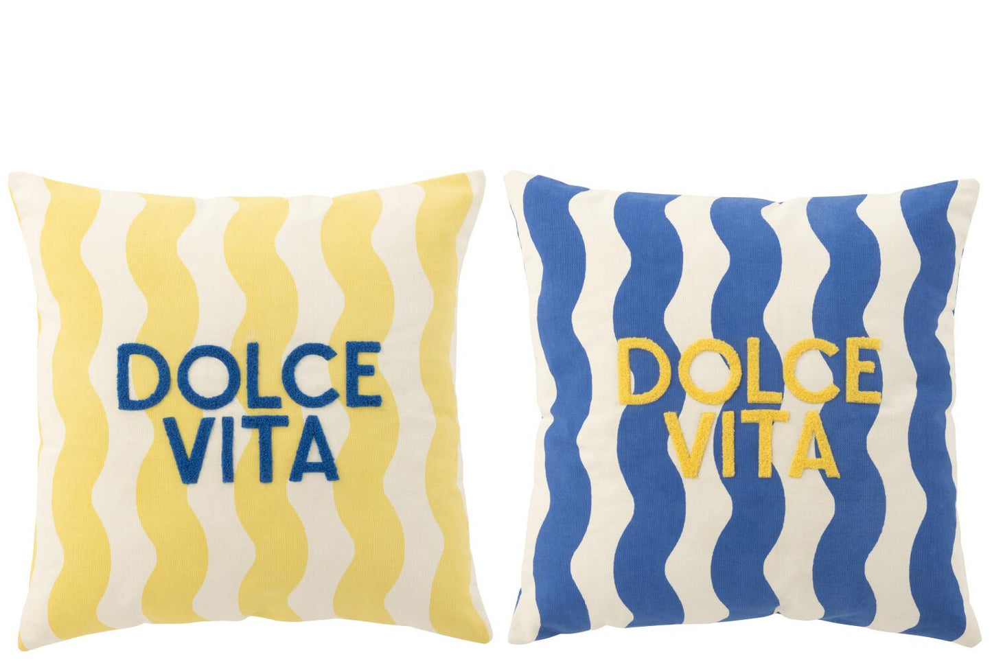 Coussin bleu/jaune dolce vita JLINE