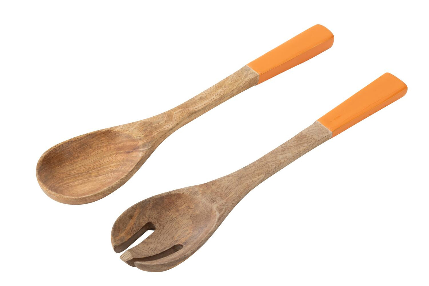 Couvert salade bois ORANGE/JAUNE JLINE