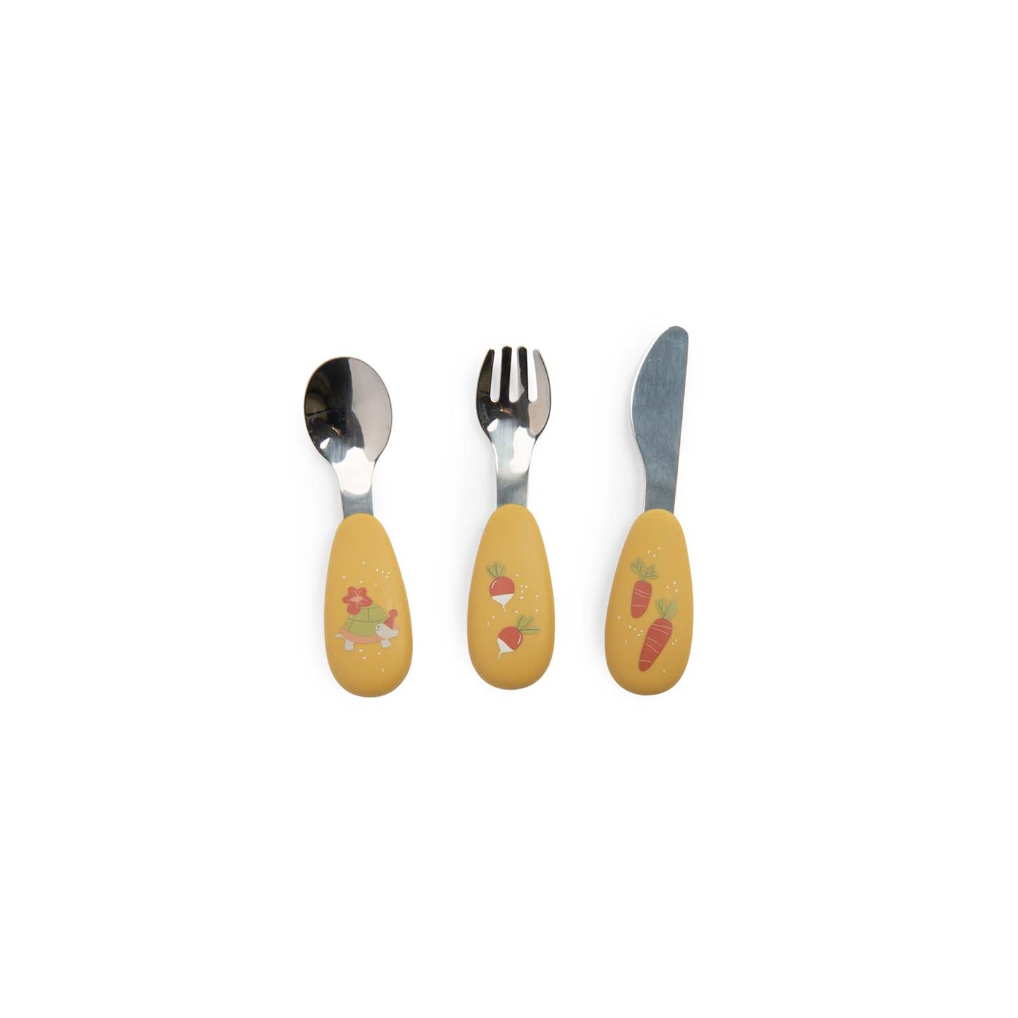 Set 3 couverts silicone "Trois petits lapins" MR