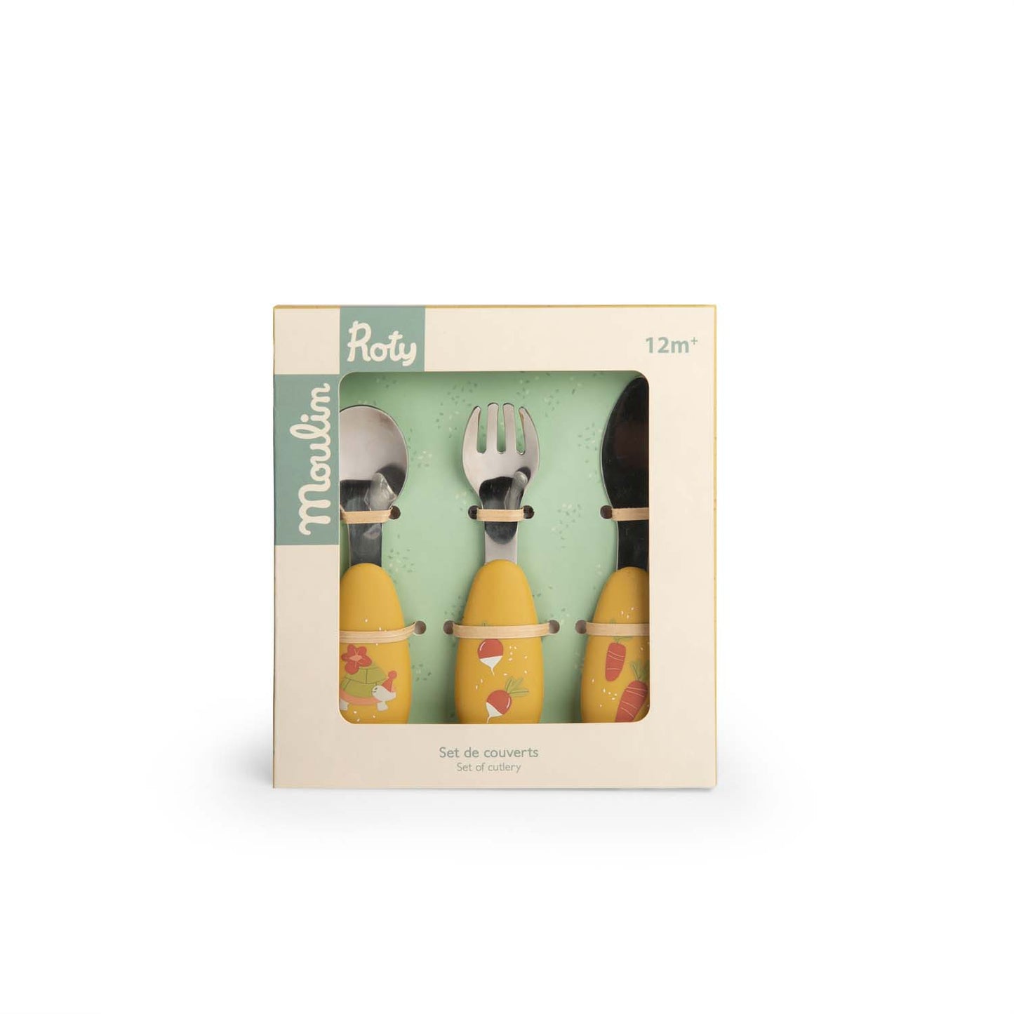 Set 3 couverts silicone "Trois petits lapins" MR