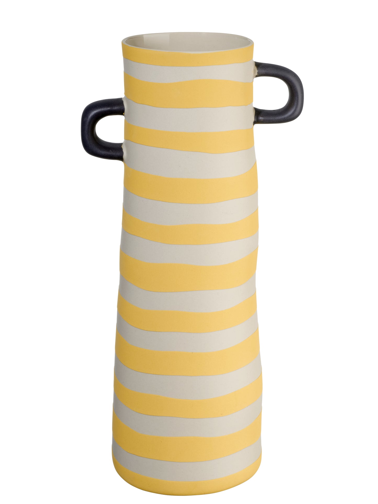 Vase rayé jaune H29 ASA