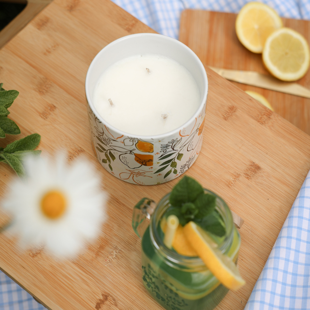 MENTHE/CITRONNELLE Bougie éphémère été LBL