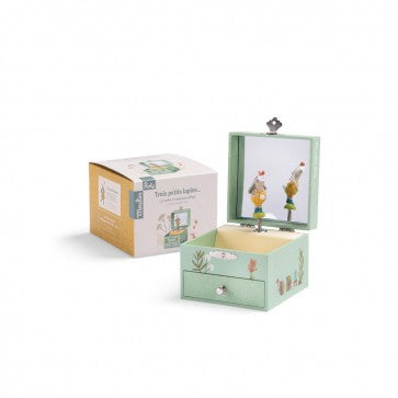 Boite musique coffret "3 petits lapins"