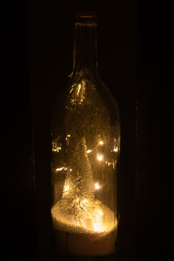 Bouteille déco noël avec led JLINE
