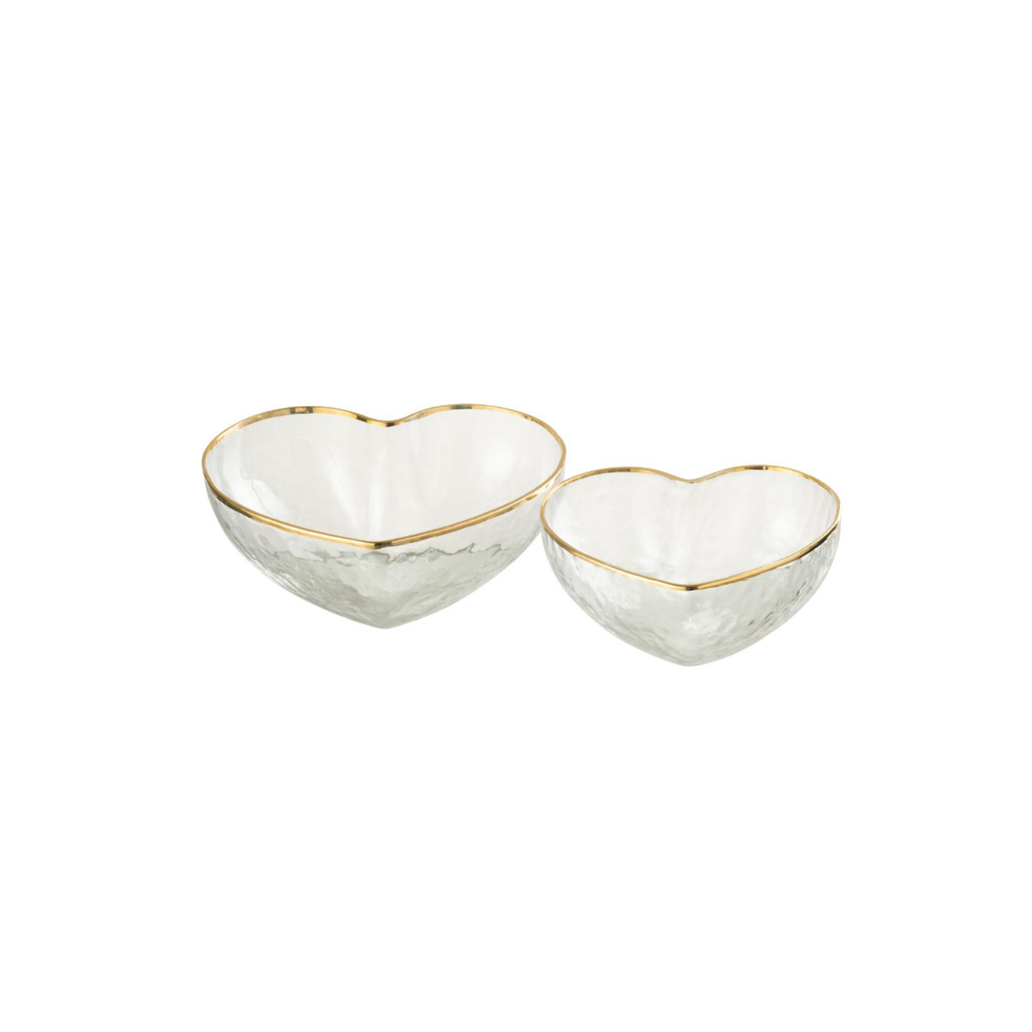 Bol en verre cœur x2 JLINE