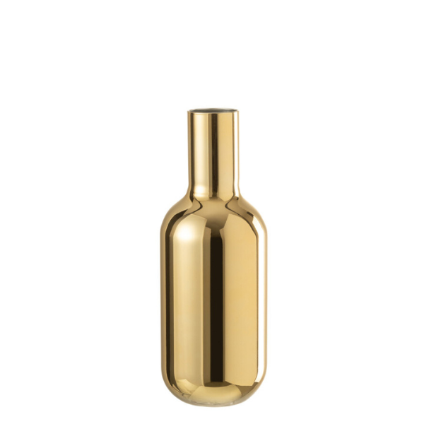 Bouteille déco or en verre JLINE