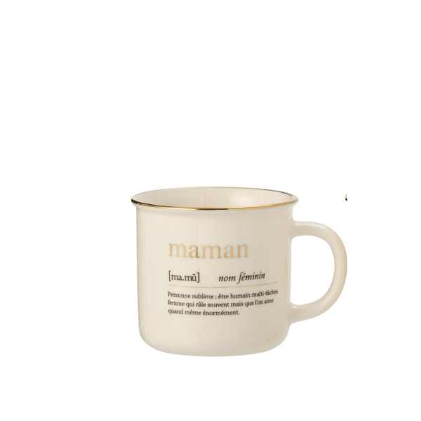 MUG MESSAGE MAMAN/PAPA OR JLINE