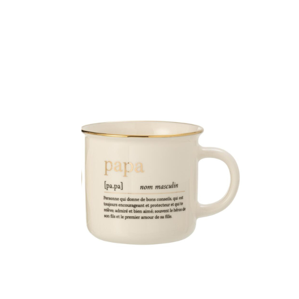 MUG MESSAGE MAMAN/PAPA OR JLINE