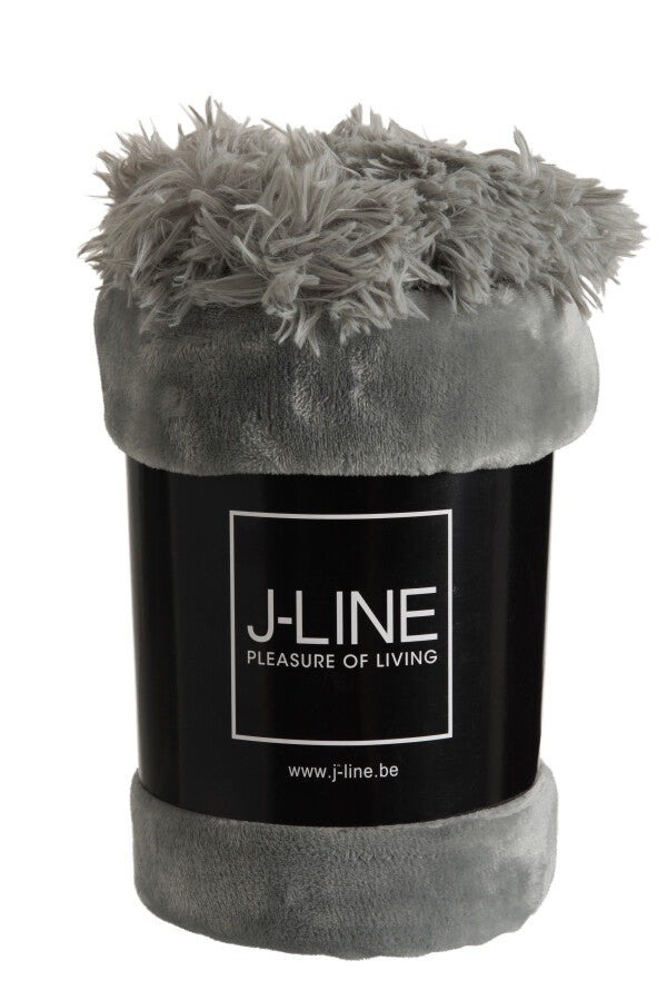 Plaid pompon gris 170*130 JLINE