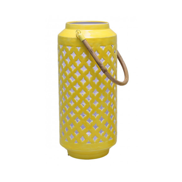Lanterne métal jaune BAZARDELUXE