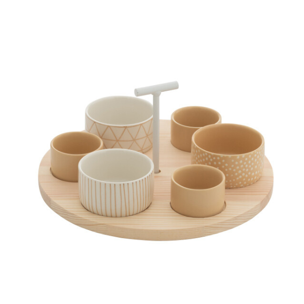 Service apéro rond 6 bols JLINE