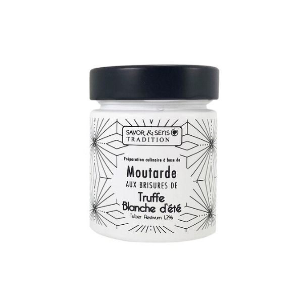Moutarde BLANCHE brisures de truffe d'été SAVOR