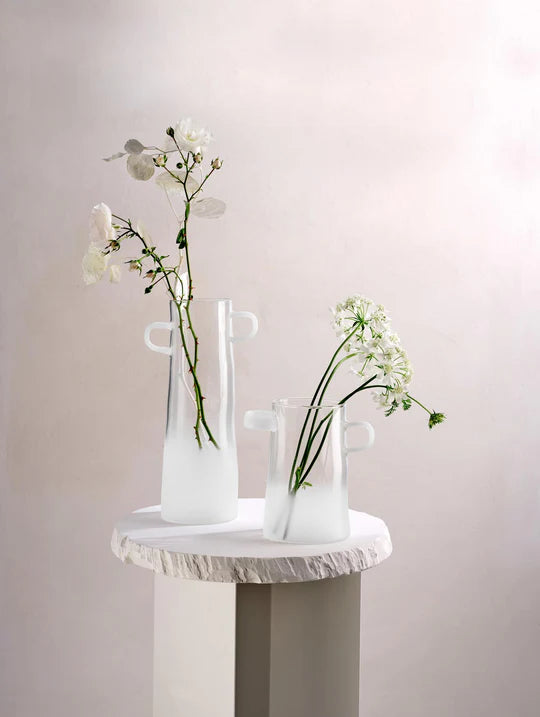 Vase frosted blanc H28 ASA