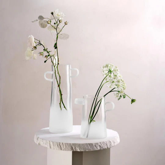 Vase frosted blanc H28 ASA