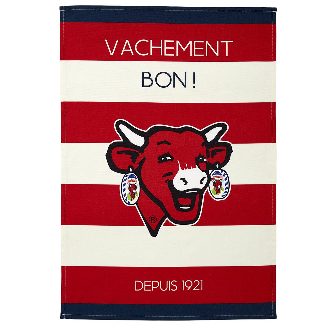 Torchon 50*75 LA VACHE QUI RIT® rayé rouge COUCKE