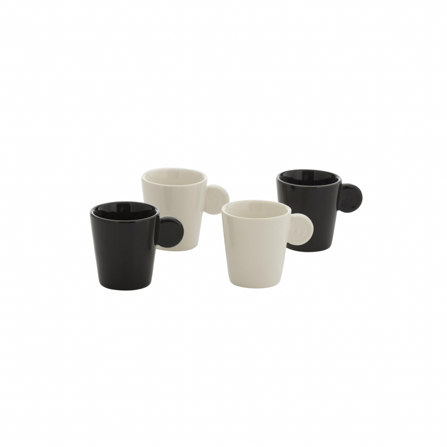 Tasse x4 noir/blanc JLINE