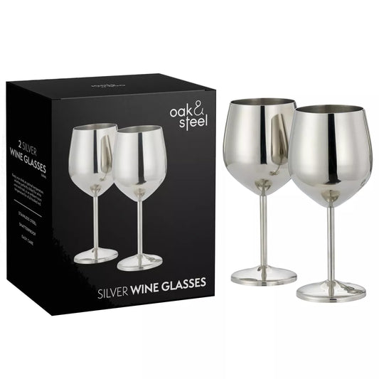 Verre à vin acier ARGENT