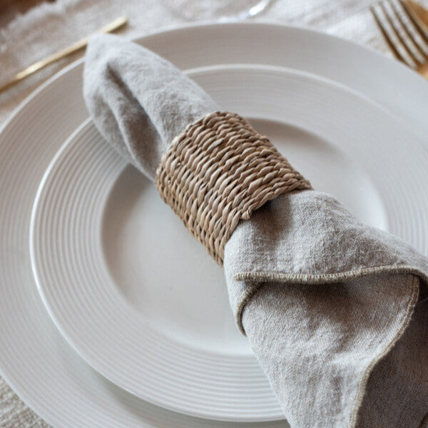 Assiette blanche rayure diam26 JLINE