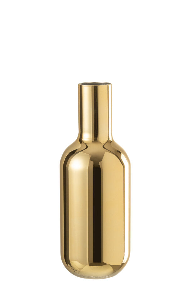Bouteille déco or en verre JLINE