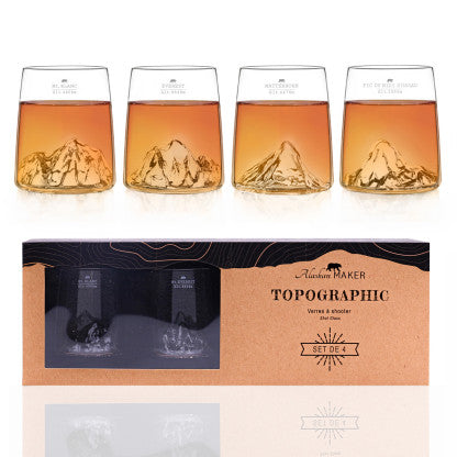 Verre à shooter x4 Design Topo ALASKAN