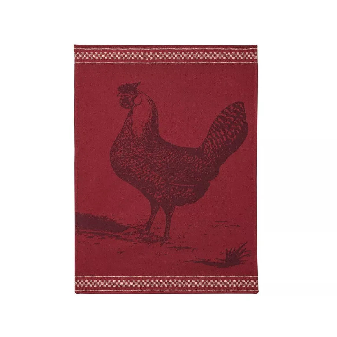 Torchon 50*75 poule rousse COUCKE