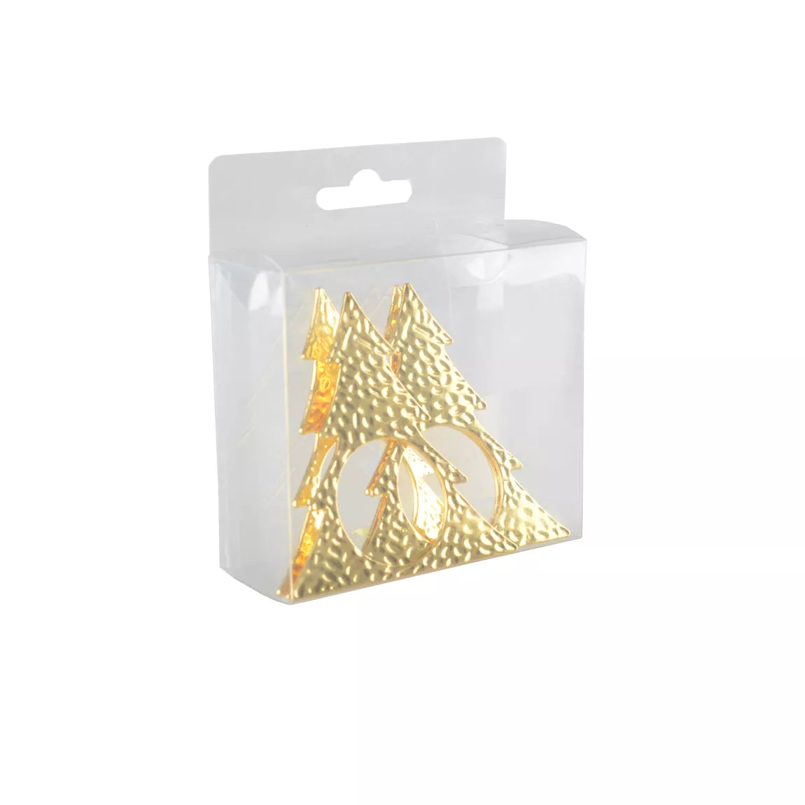 Rond de serviette Sapin or x4