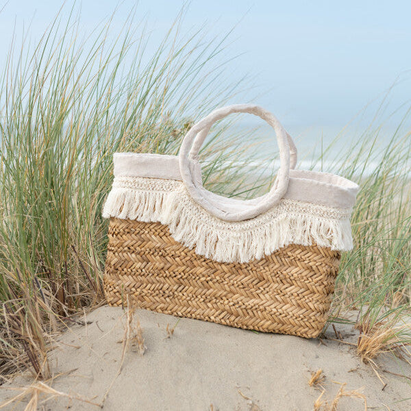 Sac de plage avec franges jonc JLINE