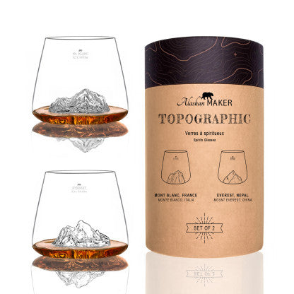 Verre x2 350ML Design Topo ALASKAN