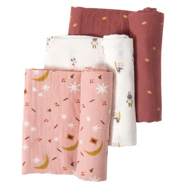 Langes bébé coton bio "Après la pluie" MR