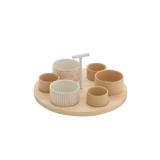 Service apéro rond 6 bols JLINE
