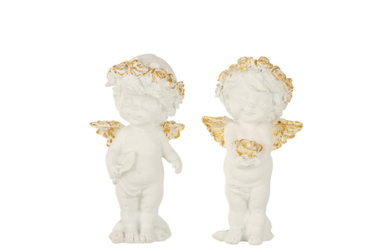 Ange debout blanc/or JLINE