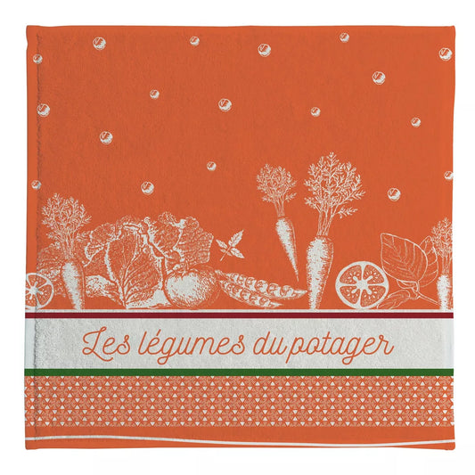 Carré éponge 50*50 orange légumes COUCKE