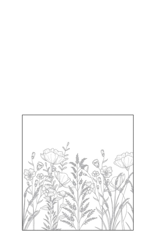 Serviette papier PM fleurs gris JLINE