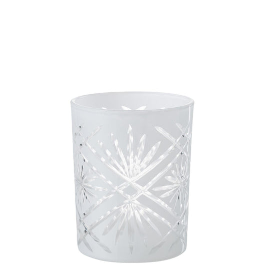 Photophore SANTORINI en verre blanc  JLINE