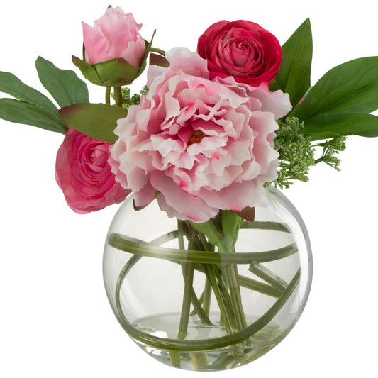 Vase boule avec renoncule JLINE