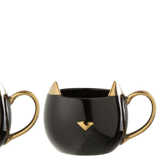 Mug chat noir/or JLINE