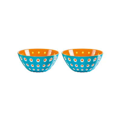 Bol x2 plastique orange/bleu GUZZINI