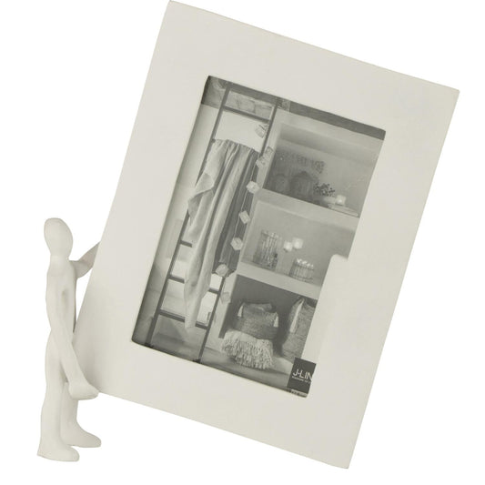 Cadre photo blanc avec personnage JLINE