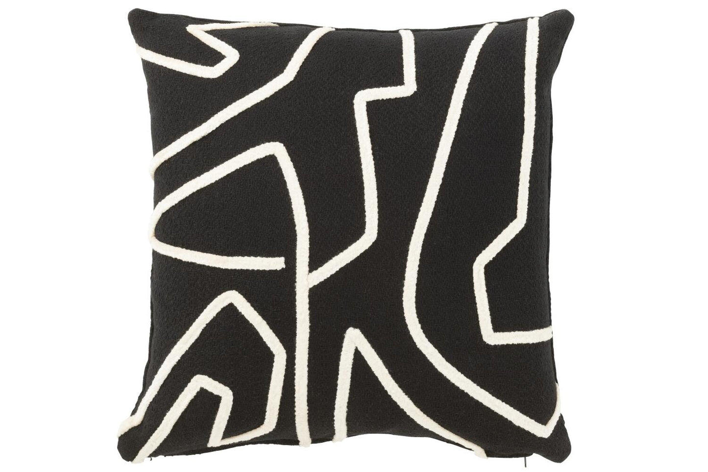 Coussin noir ligne blanche JLINE