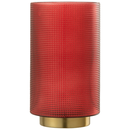 Photophore rouge/or verre h22.5 JLINE